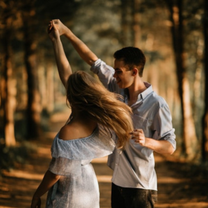 Human Design Gate 20 - spontaneous - loving actions - couple dancing 