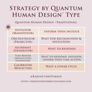 Human Design Strategy by Type chart