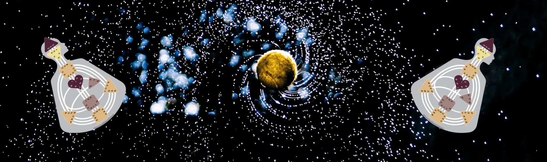 Human Design - How to Read and Understand Your Bodygraph - image of 2 bodygraphs in space