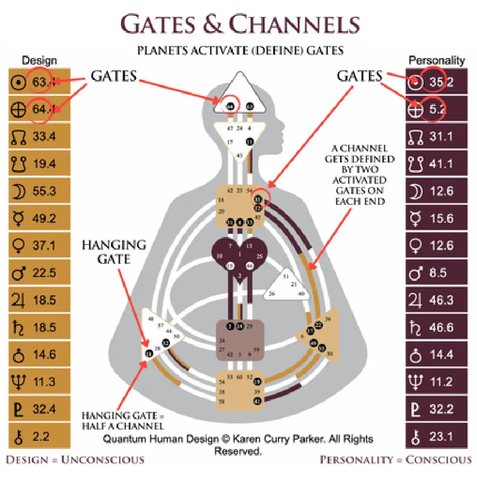 Gates and Channels in Human Design
