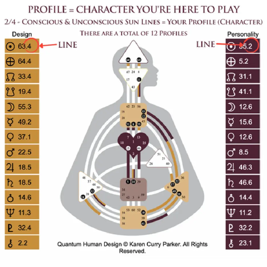 Chart showing where the Profile Lines come from